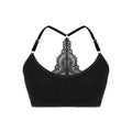 Sexy Lace Back Bralette Women Wireless Bra Backless Ribbed Camisole Breathable Comfortable Lingerie Top