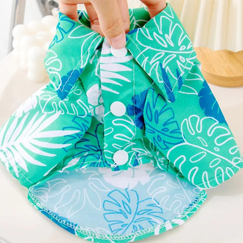 Dog Shirt Summer – Coconut Print Beach Pet Clothes for Dogs & Cats