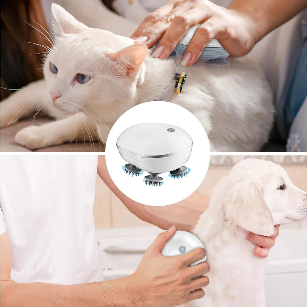 Electric Scalp Massager Adjustable Speed Red Light Hair Care Silicone Deep Massage Tool