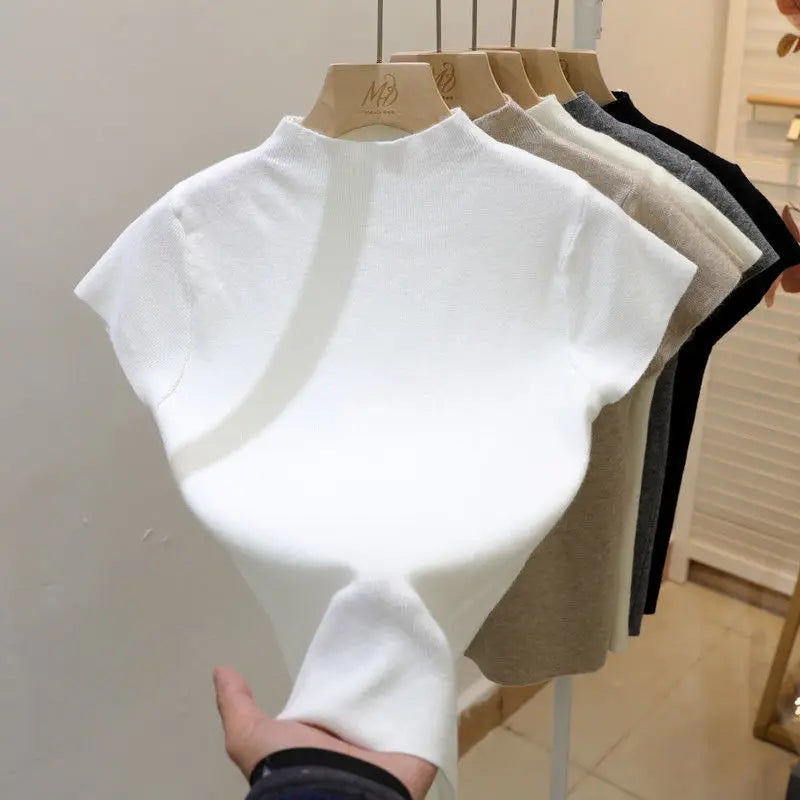 Women Slim Fit Turtleneck Knit Sweater