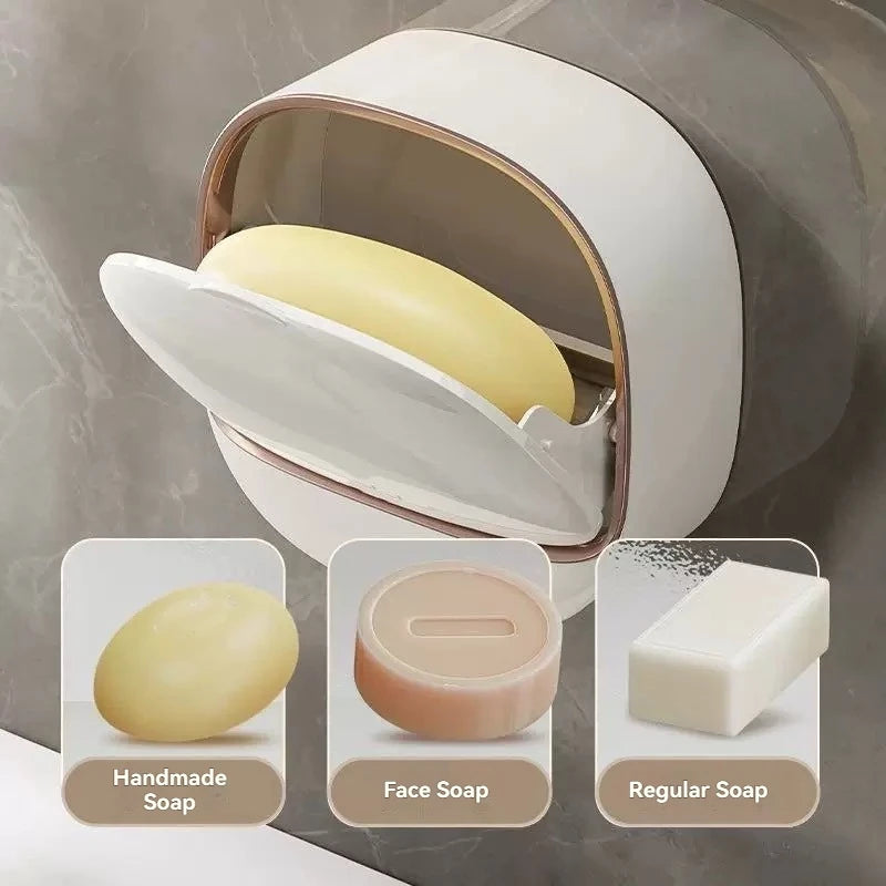 Waterproof Soap Box Hanging Bathroom Soap Holder with Drainage Storage Case