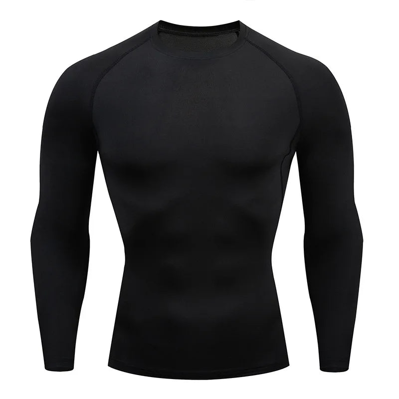 Men Compression Running T Shirt Breathable Gym Training Fitness Tight Sport Tee