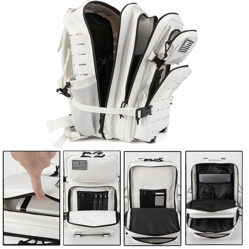 Tactical Backpack 25L 45L Outdoor Survival Hiking Rucksack with Bottle Holder