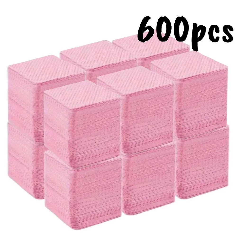 Lint-Free Nail Wipes 600pcs with Pump Bottle
