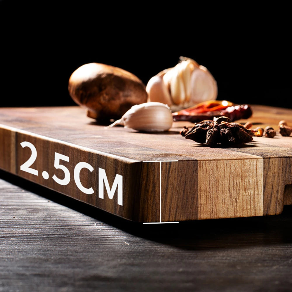 Acacia Wood Cutting Board Double Sided Chopping Board Drain Water Design