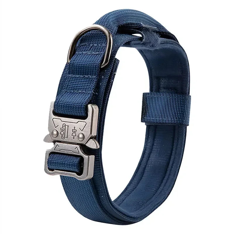 Tactical Dog Collar with Leash Attachment for Medium Large Dogs Training