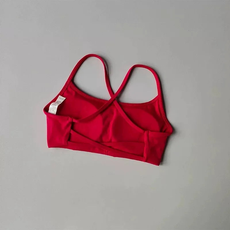Women Cross Back Sports Bra Shockproof Yoga Running Fitness Vest