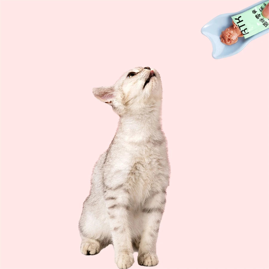 Cat Treat Squeeze Spoon Feeder for Lickable Wet Snacks