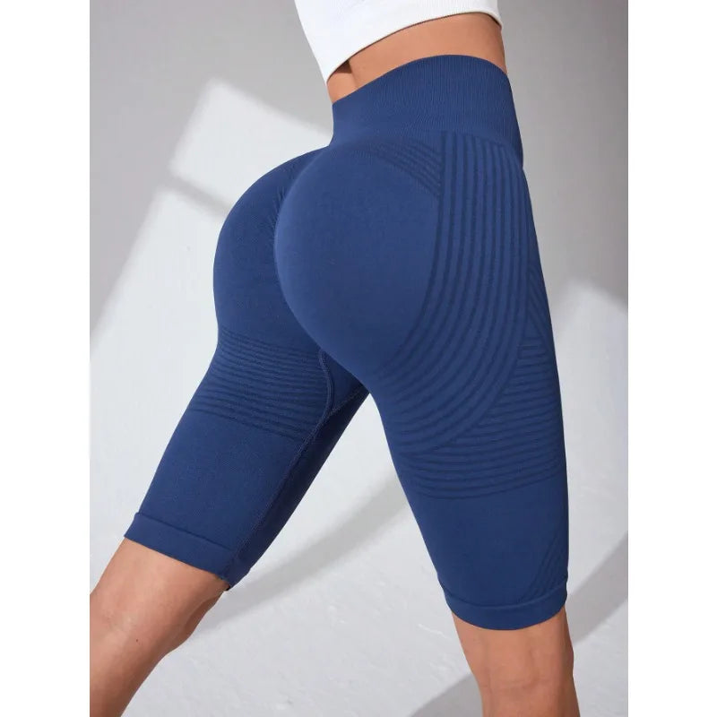 Women’s High Waist Seamless Yoga Shorts Hip Lift Workout Running Shorts