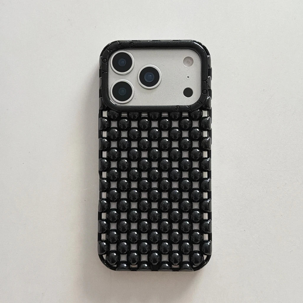Stereoscopic Hollow Pearl Bead Shockproof iPhone Case