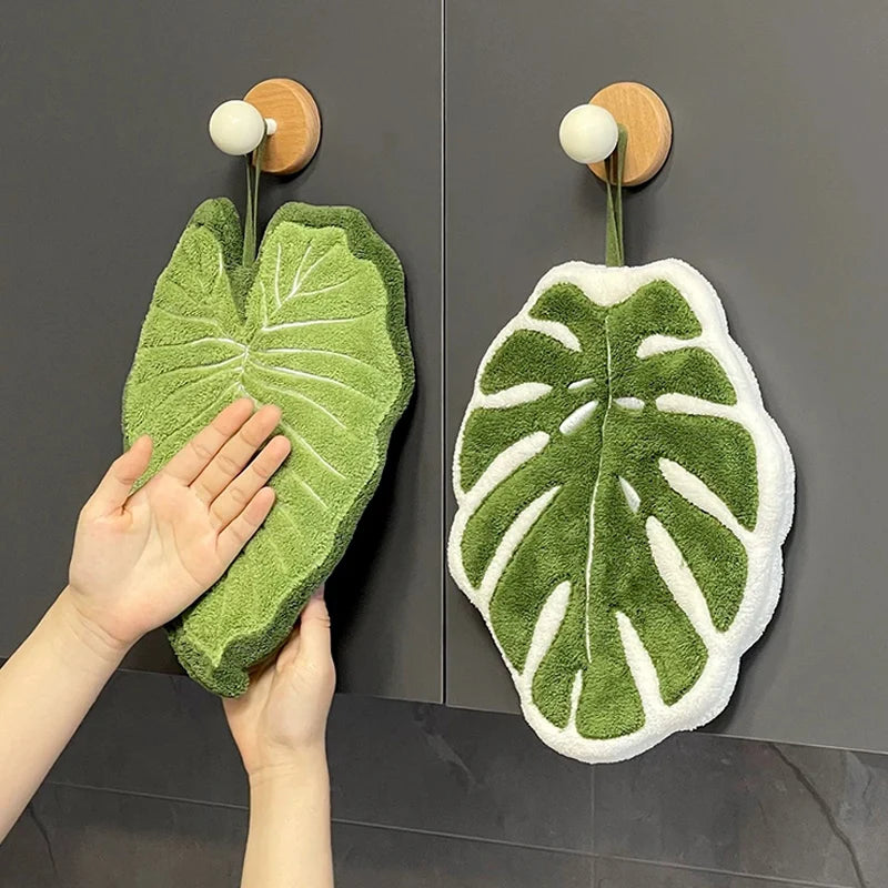 Super Absorbent Hand Towel Kitchen Bathroom Hanging Cleaning Cloth Handkerchief