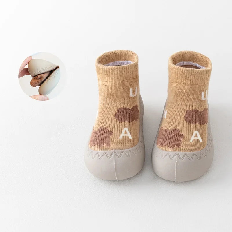 Baby Cartoon Sock Shoes Soft Rubber Sole First Walker Sneakers