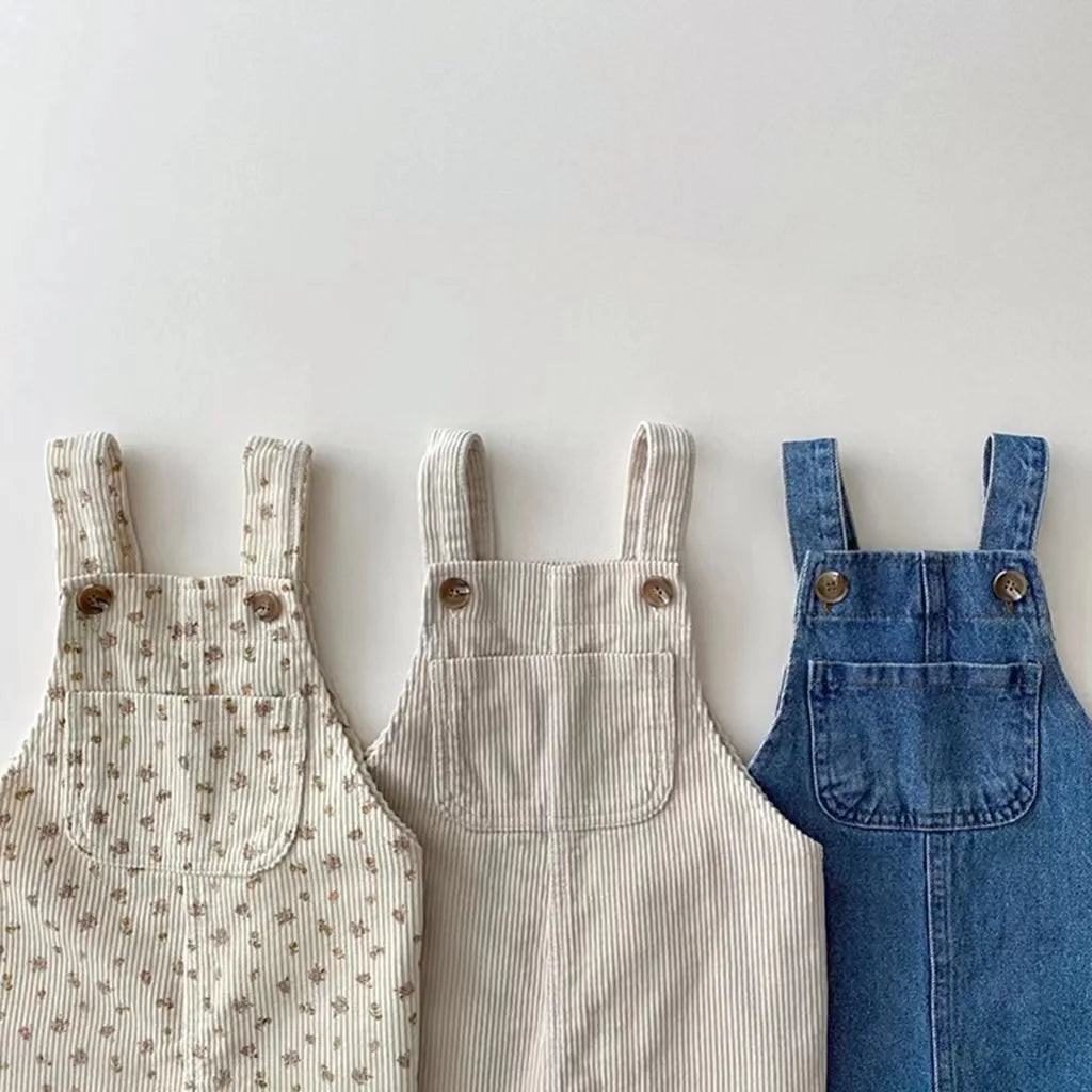 Kids Denim Romper Sleeveless Jumpsuit for Toddler Boys & Girls
