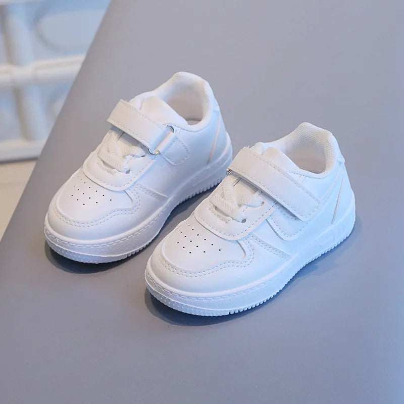 Kids White Sneakers Soft Sole Casual Sports Shoes for Boys Girls