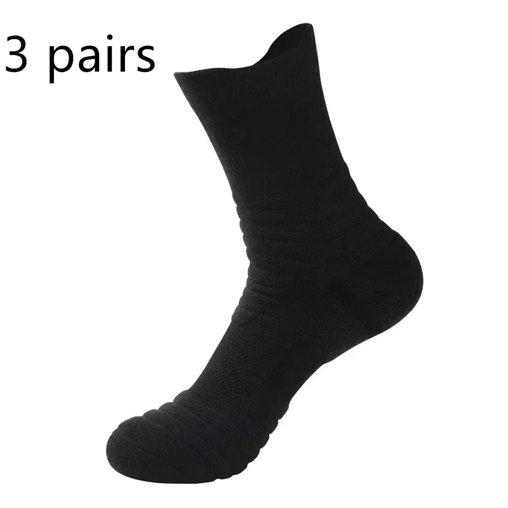 Compression Cycling Socks Breathable Moisture Wicking Sports Socks Men Women 3 Pairs