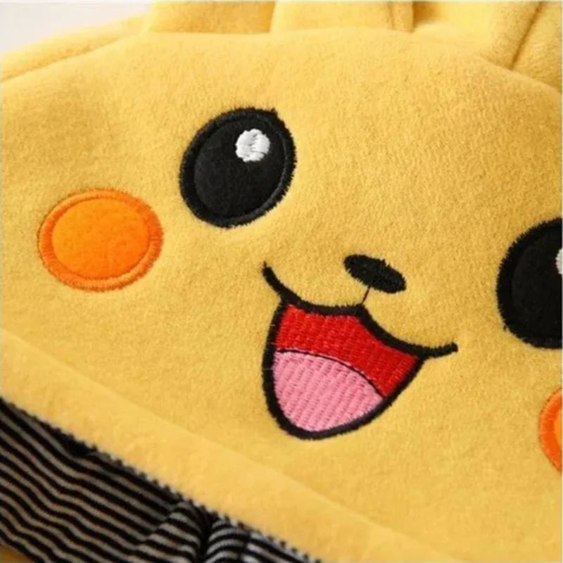 Baby Cartoon Yellow Mouse Winter Onesie Long Sleeve Newborn Romper