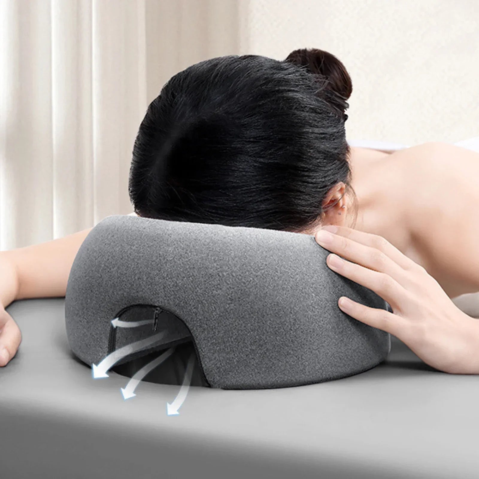 Face Down Memory Foam Pillow Desk Nap Pillow for Massage Beauty Salon