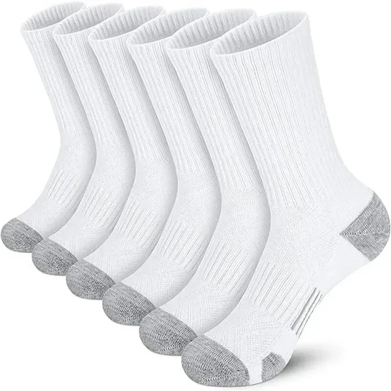 Men Outdoor Gym Socks High Grip Breathable Football Training Sports Socks 6–12 Pairs
