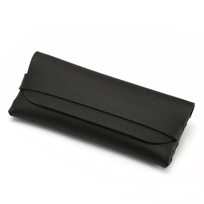 Soft Leather Glasses Case Stylish Travel Eyewear Pouch