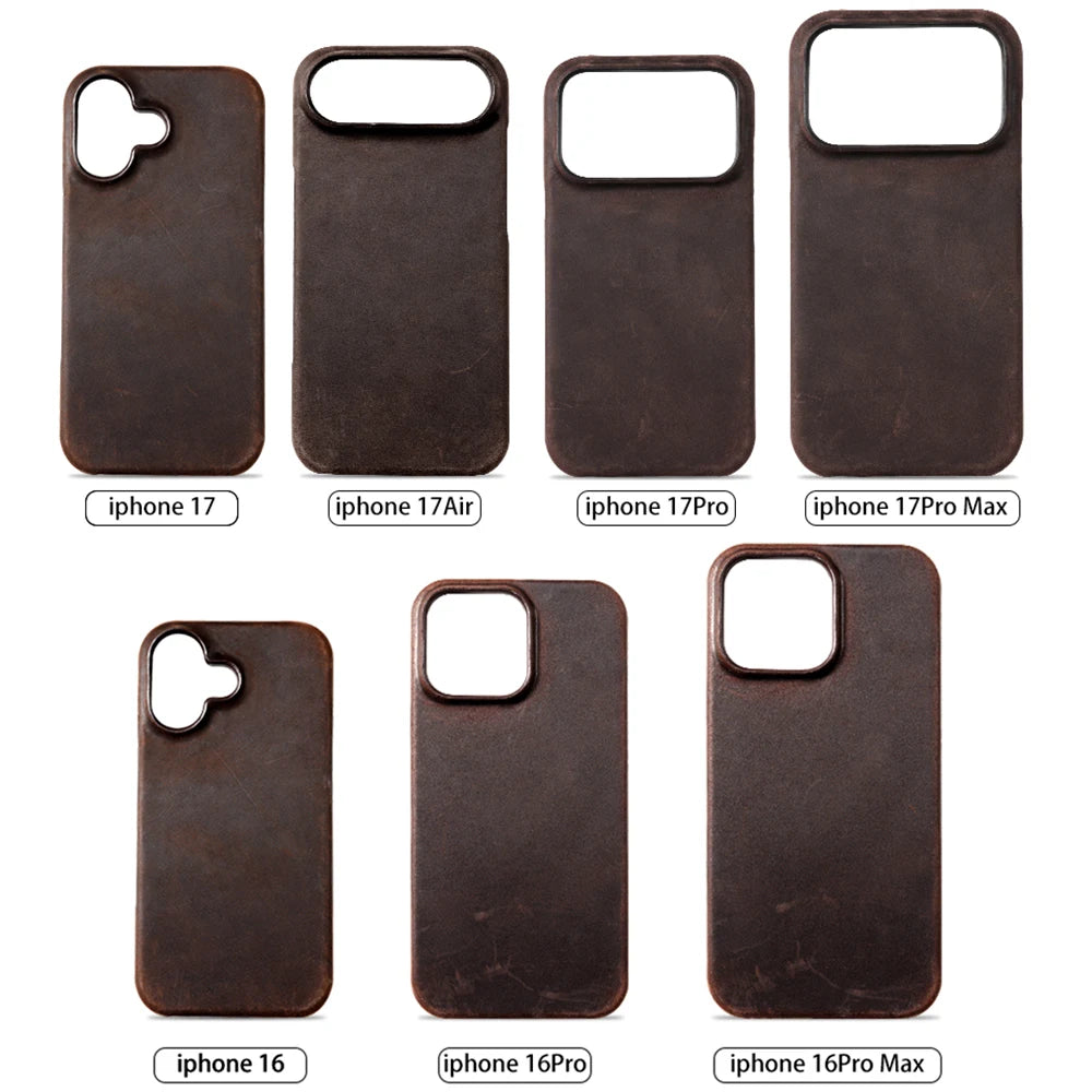 Genuine Pull Up Leather MagSafe iPhone Case