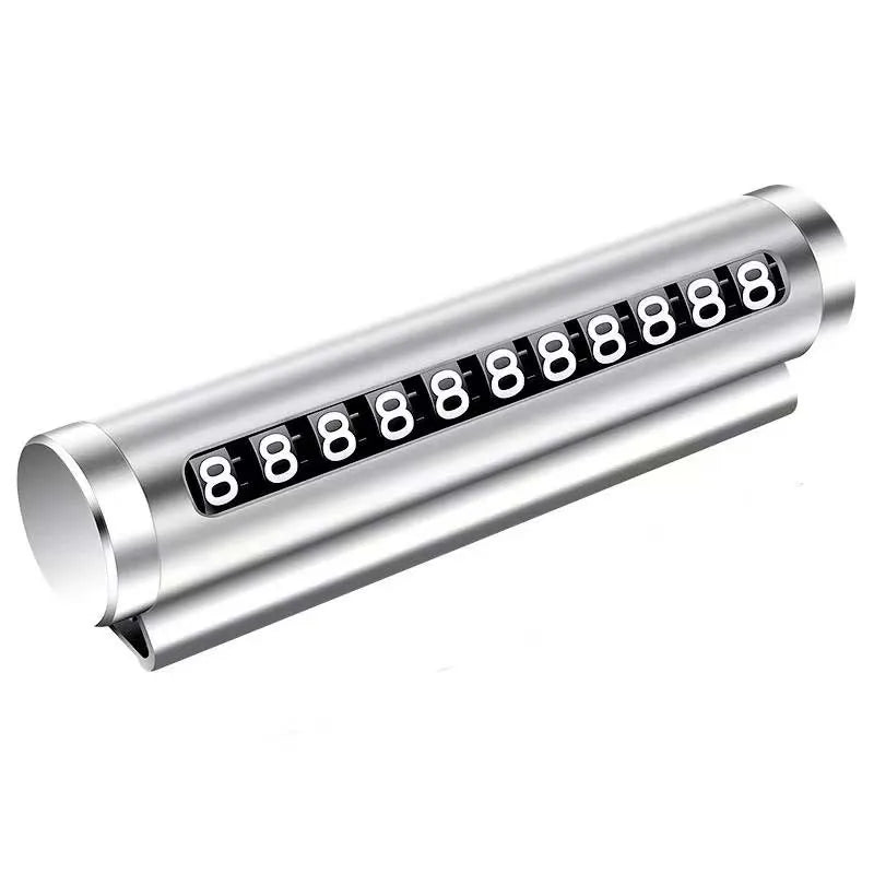 Car Temporary Parking Number Plate – Hide & Show Phone Number Privacy Dashboard Card
