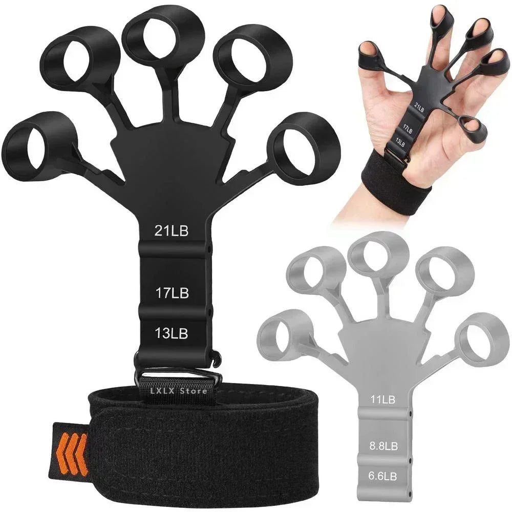 Hand Grip Strengthener Finger Trainer Resistance 6 Level Gym Exercise Tool