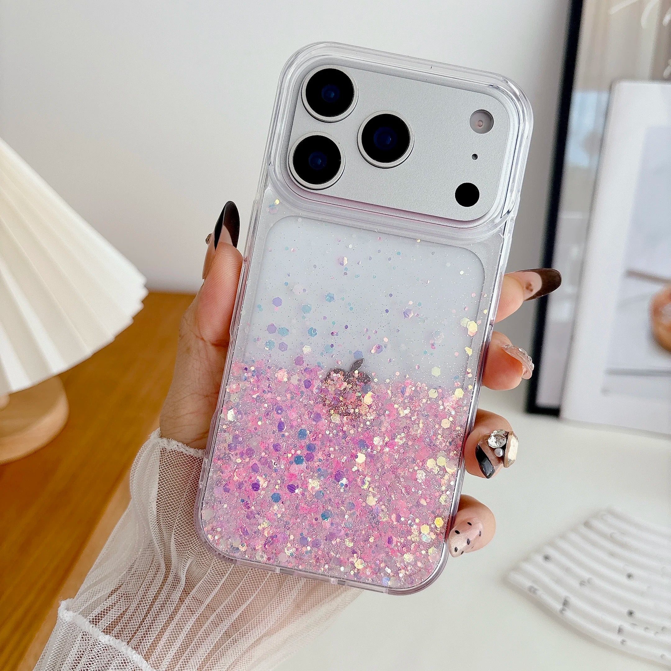 Luminous Glitter Silicone Neon Transparent iPhone Case