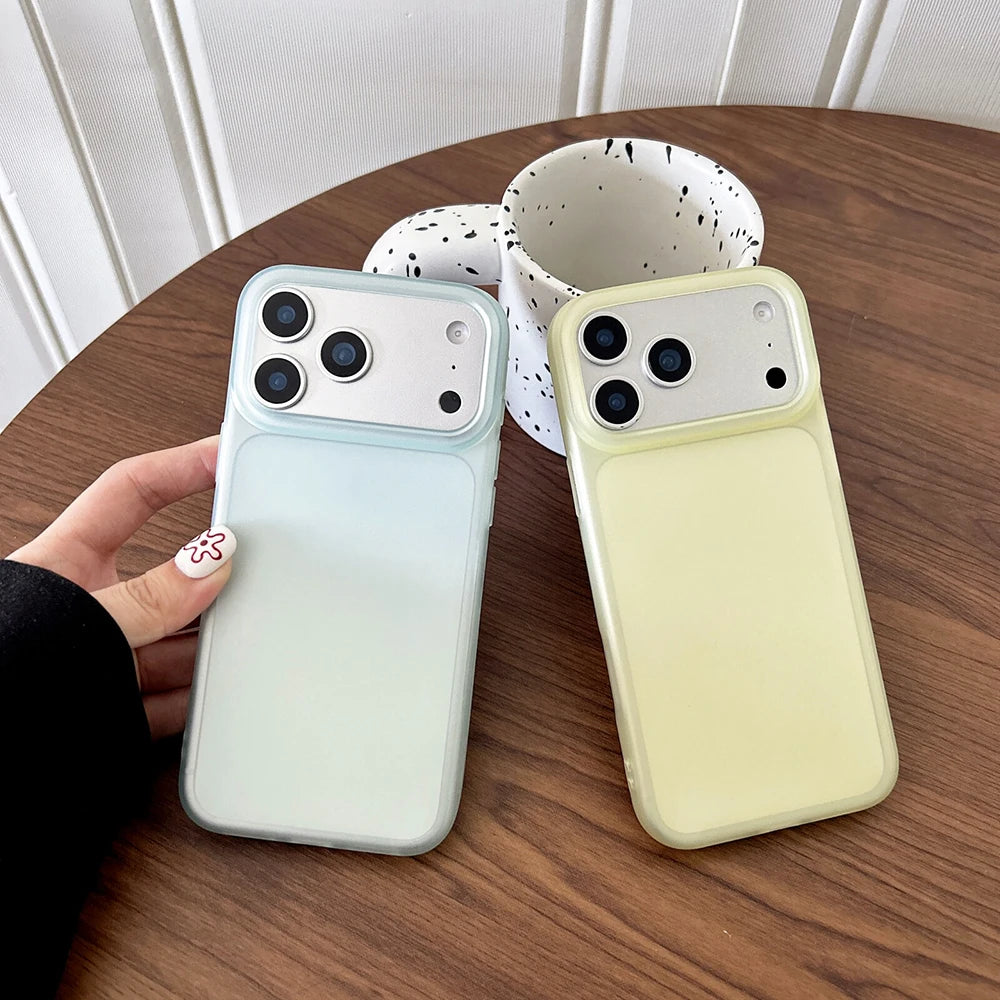 Transparent Candy Color Matte Silicone iPhone Case