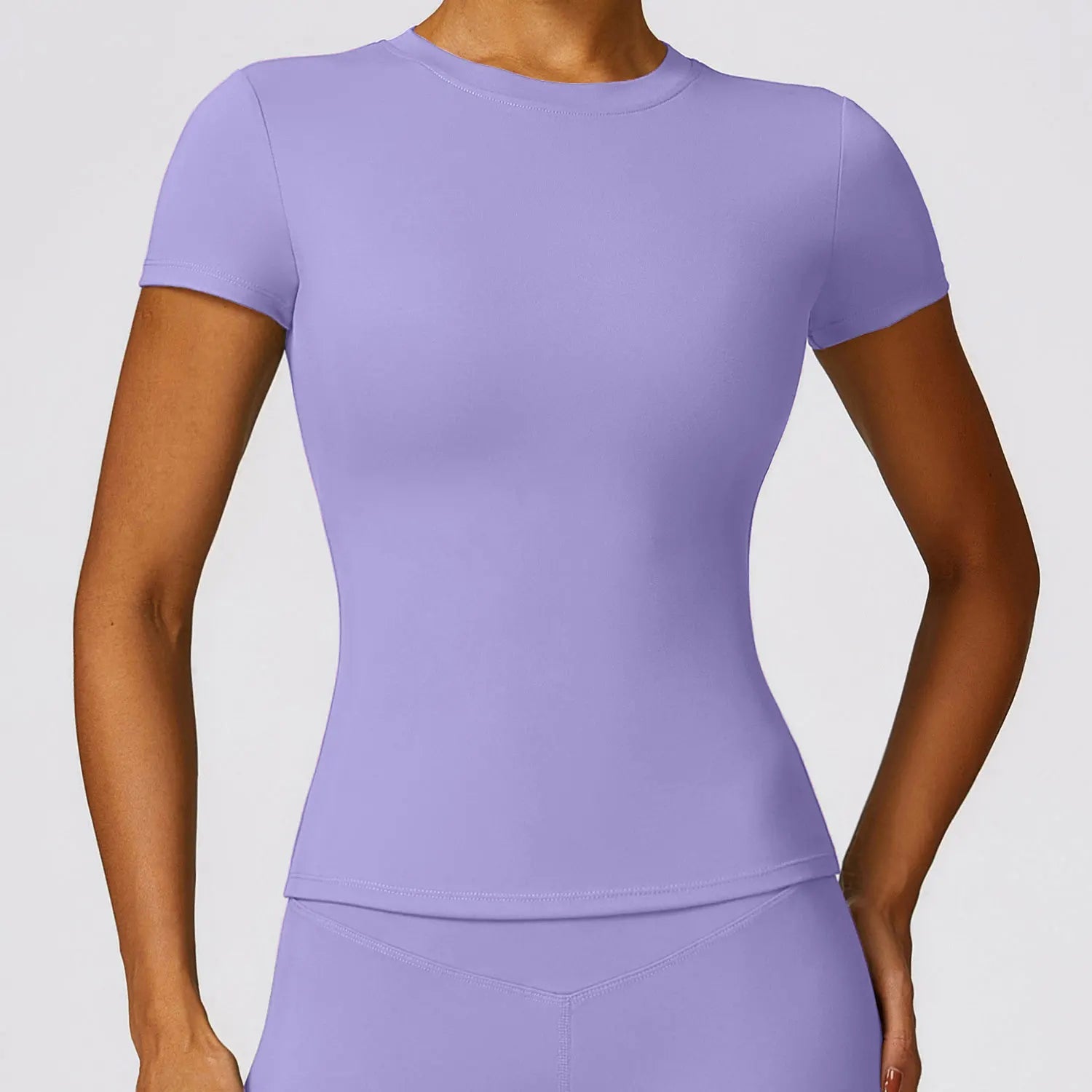 Women Running Sports T Shirt Short Sleeve Breathable Slim Fit Yoga Gym Top
