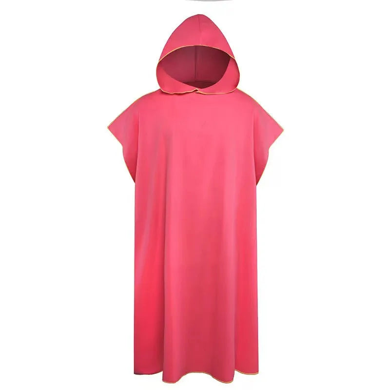 Microfiber Hooded Towel Quick Dry Changing Robe Beach Swim Poncho