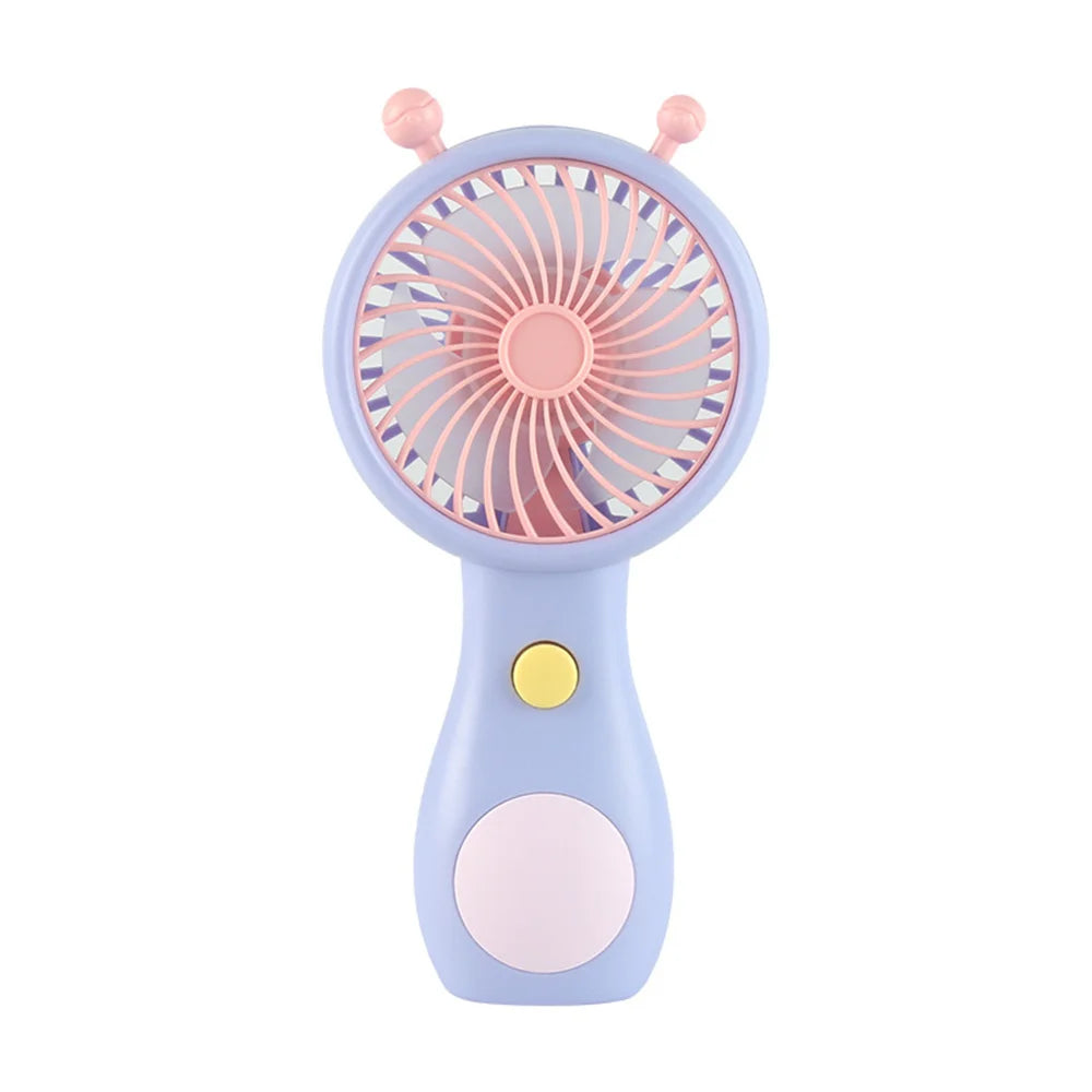 Mini Portable USB Handheld Charging Fan Cute Snail Design Compact Pocket Fan