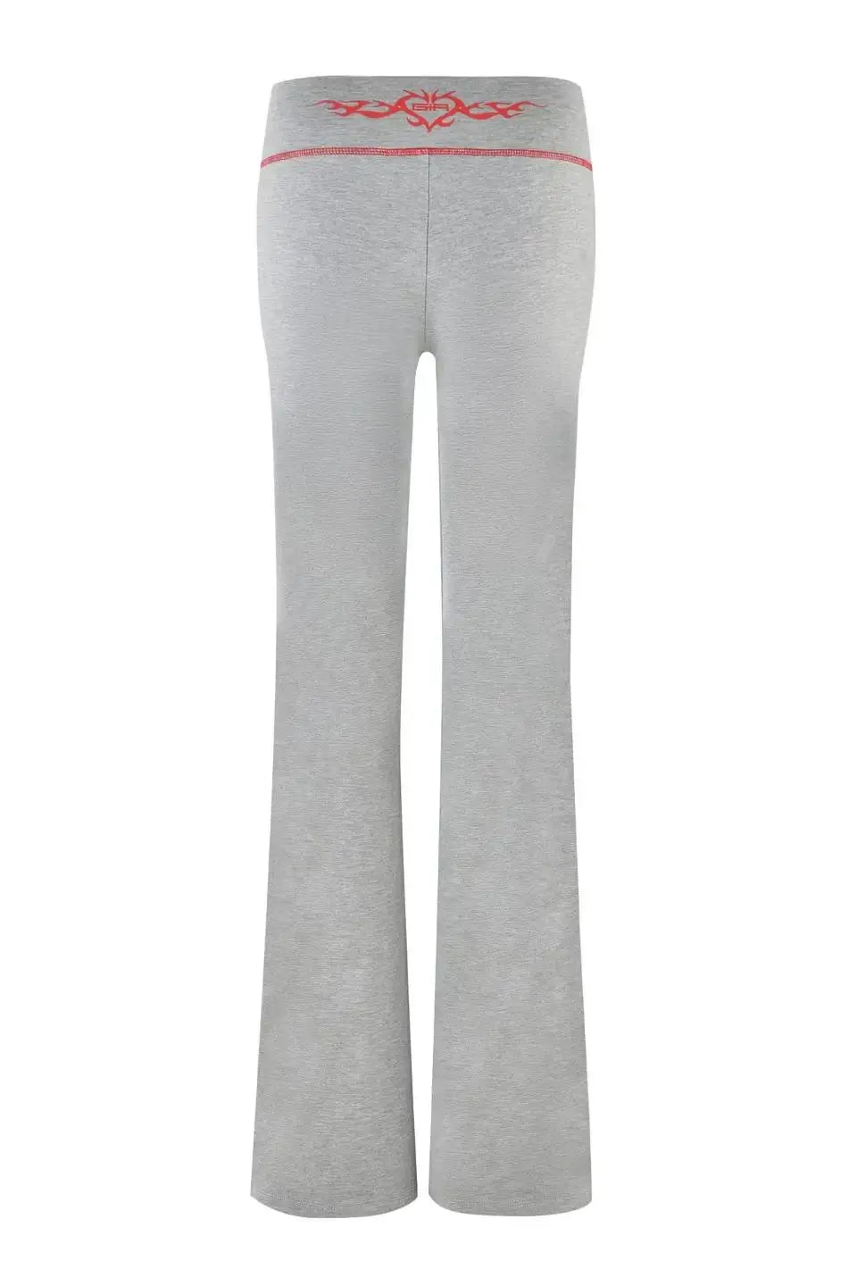 Women Zip Up Long Sleeve Spring Top with Low Waist Flared Pants Two Piece Outfit