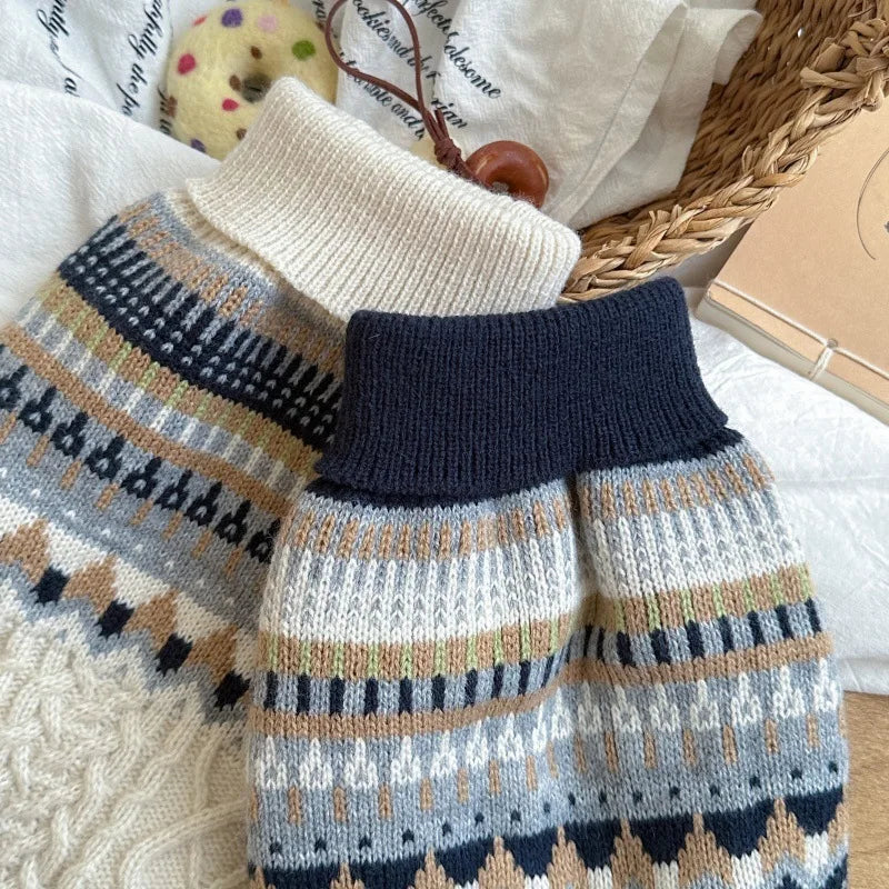 Vintage Dog Sweater for Small & Medium Dogs Christmas Pullover Outfit