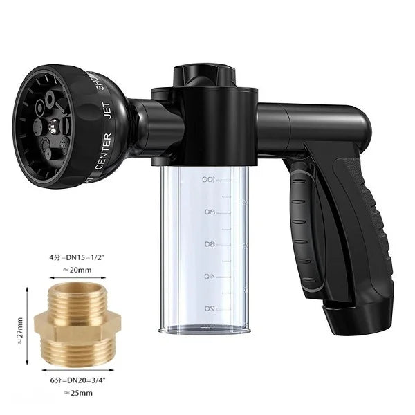 Pet Shower Sprayer Hose 3 Mode Adjustable Dog Bath Nozzle Foam Cleaning Tool