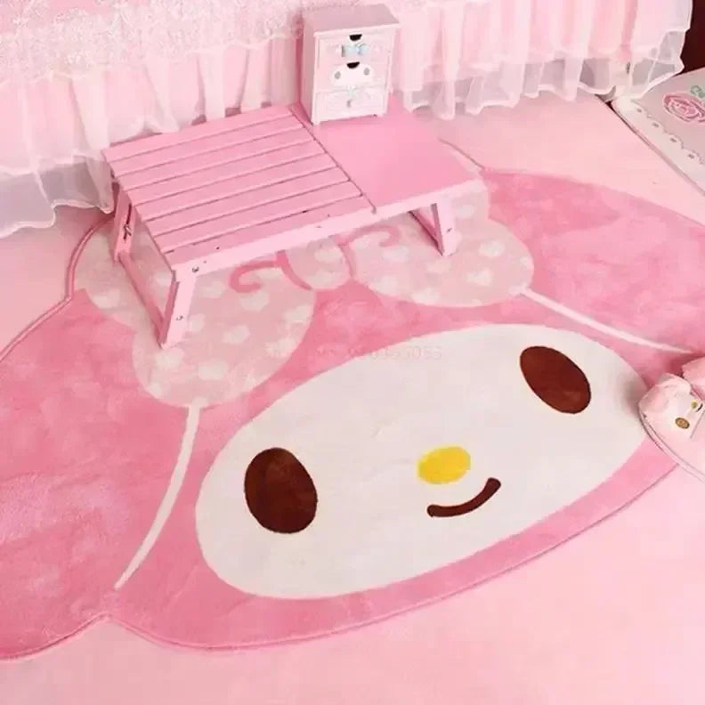 Sanrio My Melody Kawaii Soft Fur Carpet Rug Cartoon Home Floor Mat