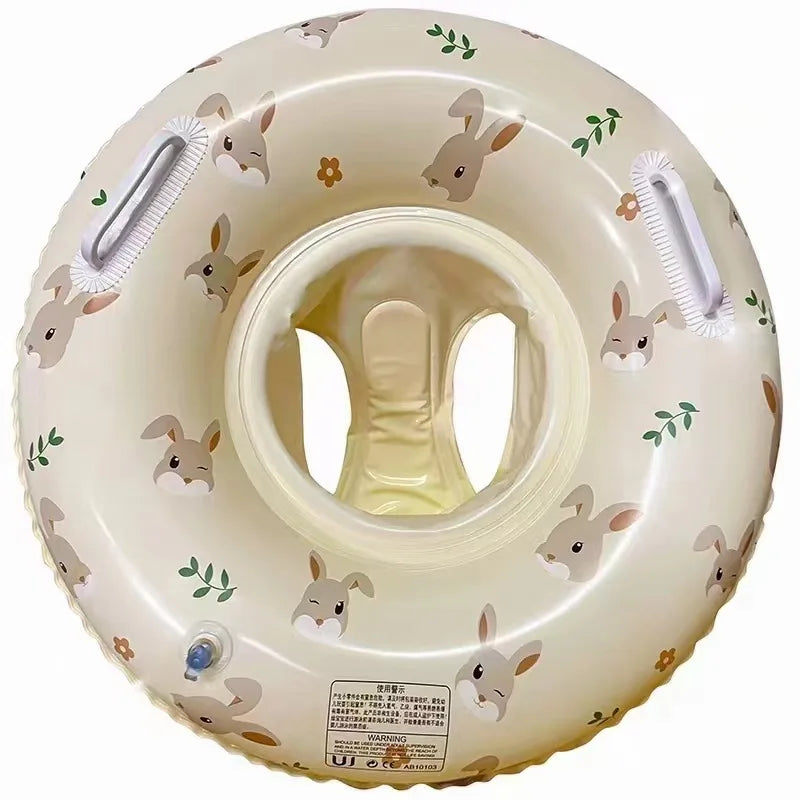 Baby Pool Float Ring with Sunshade Inflatable Swimming Float for 3–36 Months