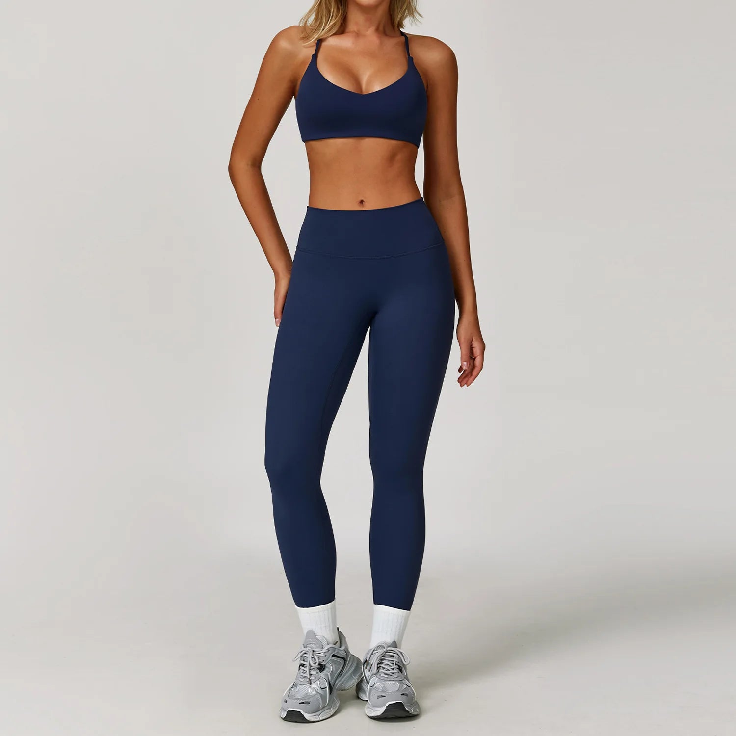 Women 2/3 Piece Yoga Set Gym Outfit Sports Bra Leggings Jacket Workout Fitness Set