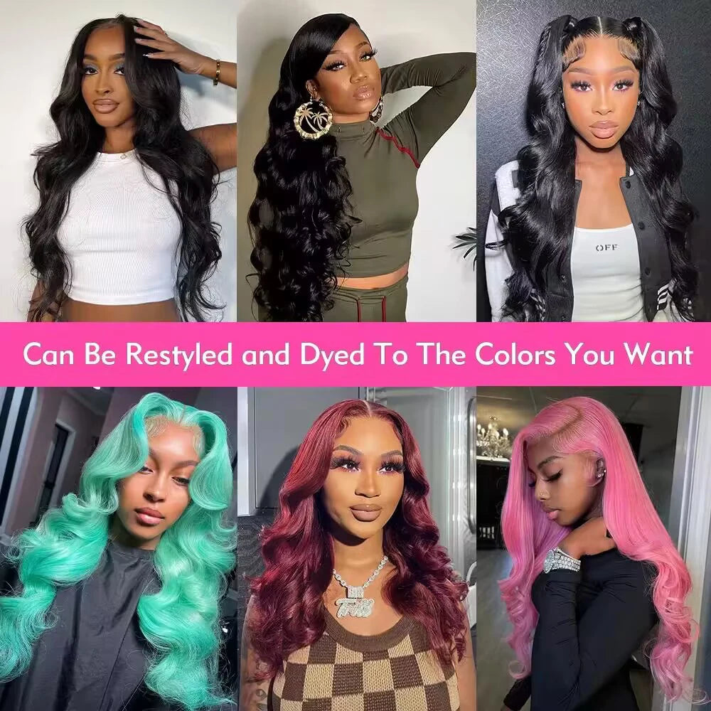 Body Wave Human Hair Wig – HD Transparent Lace Front Glueless Wig for Women
