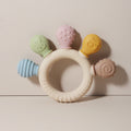 Multicolor Silicone Baby Teether Ring Chew Toy for 0–12 Months Sensory Gum Relief