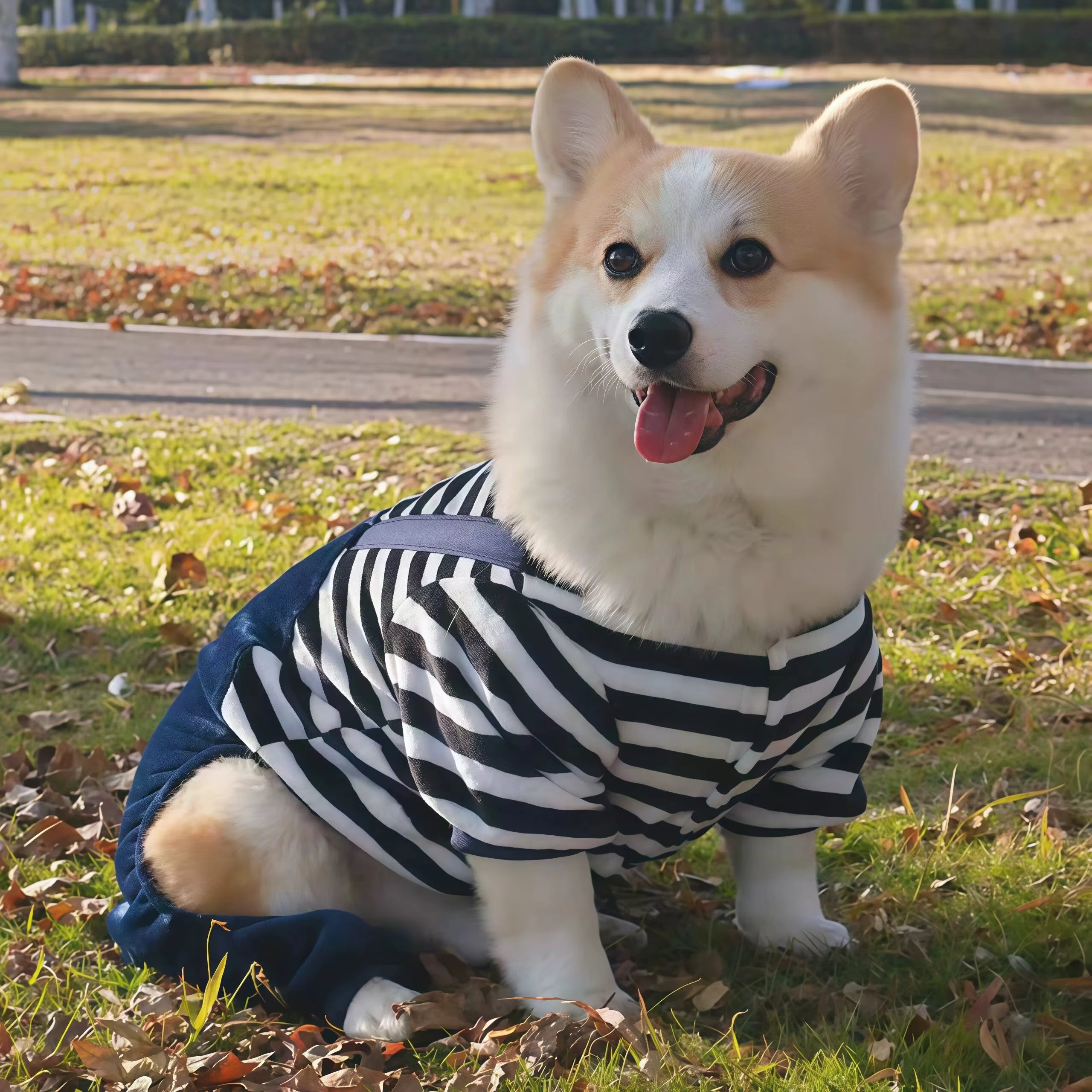 Warm Fleece Dog Jumpsuit Soft Pet Coat with Leash Ring