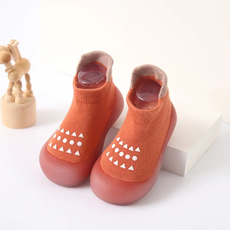 Baby Cartoon Sock Shoes Soft Rubber Sole First Walker Sneakers