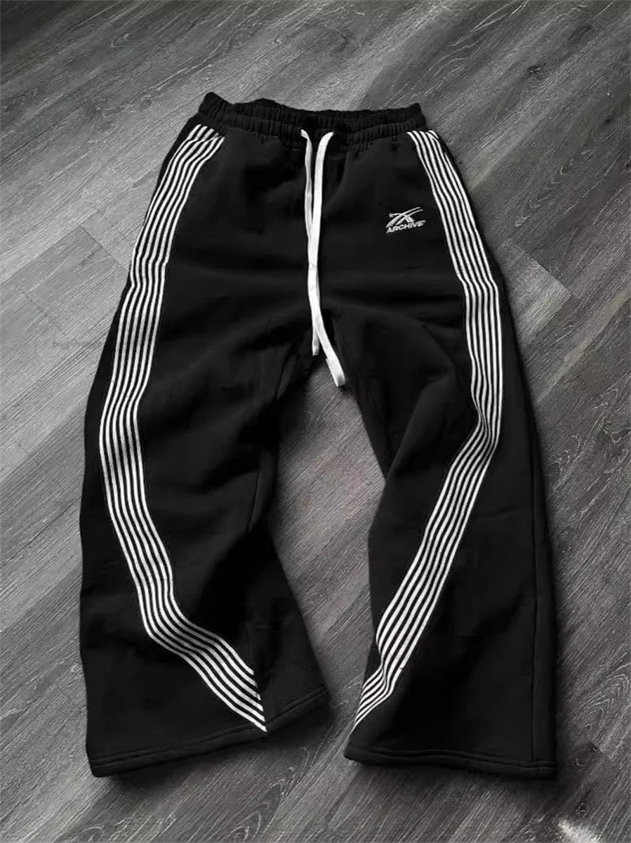 Y2K Wide Leg Tactical Jogger Pants Unisex Streetwear Sweatpants