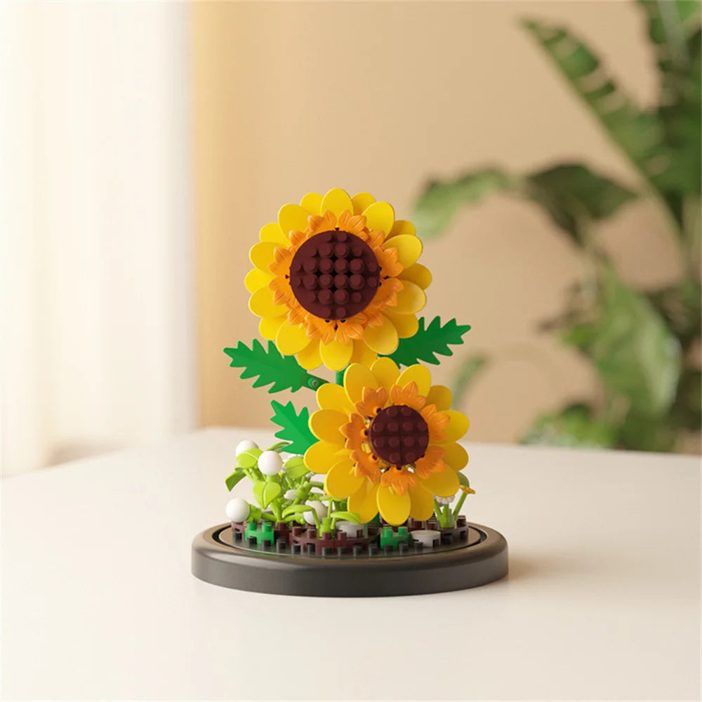 Eternal Flower Bouquet Building Blocks Bonsai Potted Plant DIY Model Toy Gift