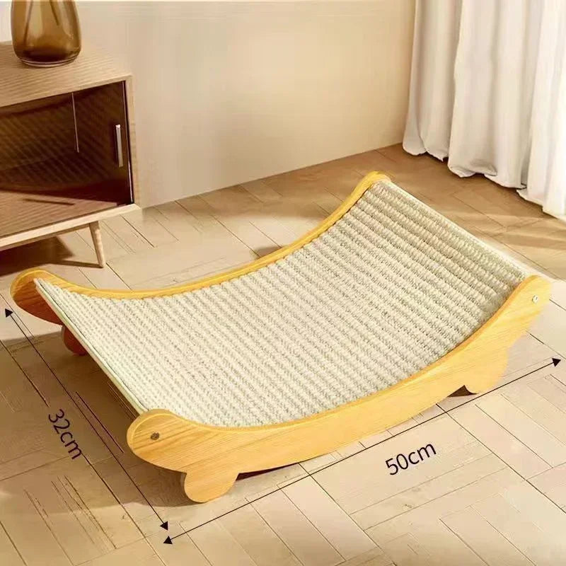 Wooden Cat Scratching Pad Bed Multifunction Wear Resistant Scratch Board for Cats