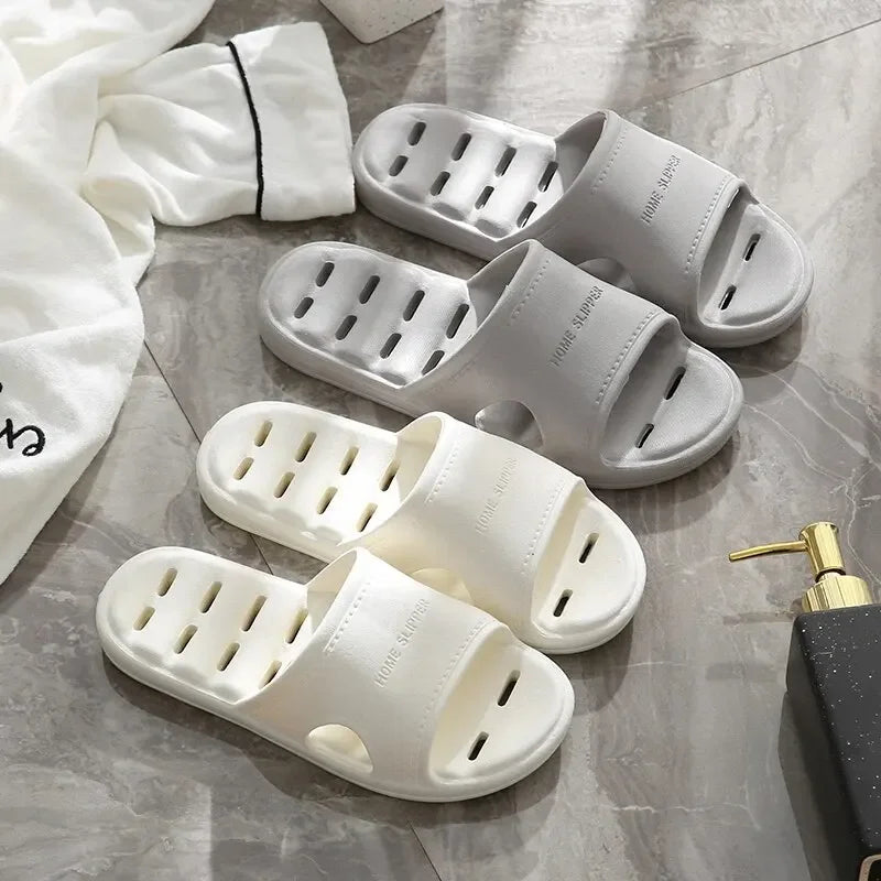 EVA Shower Slippers Non Slip Quick Dry Bathroom Slides Soft Home Slippers Women Men
