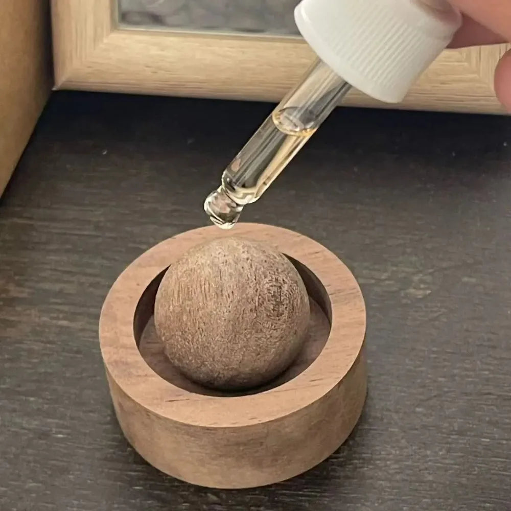 Solid Wood Essential Oil Diffuser Ball Aromatherapy Home Odor Eliminator