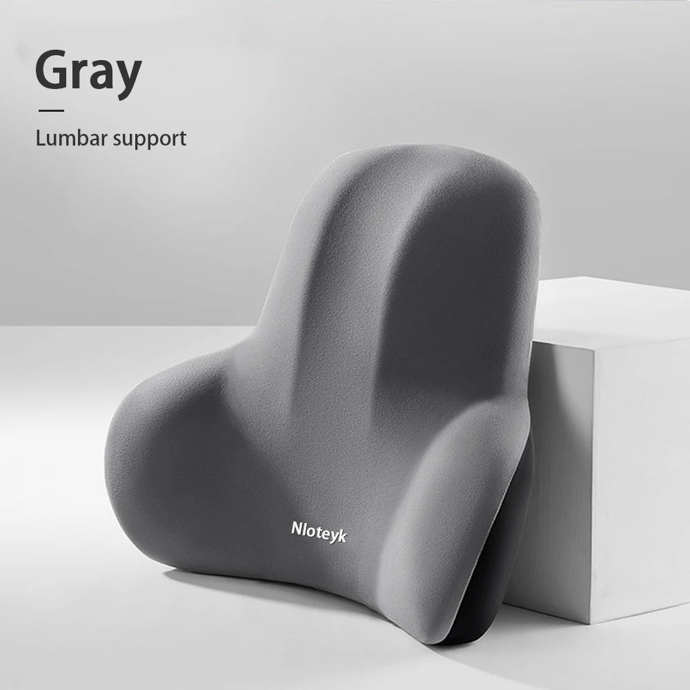 Memory Foam Car Neck Pillow Lumbar Support Headrest Cushion for Driving Comfort