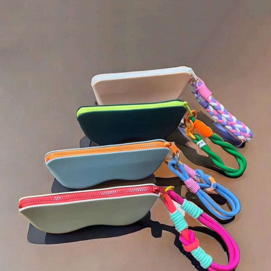 Silicone Zipper Eyeglass Case Waterproof Sunglasses Pouch