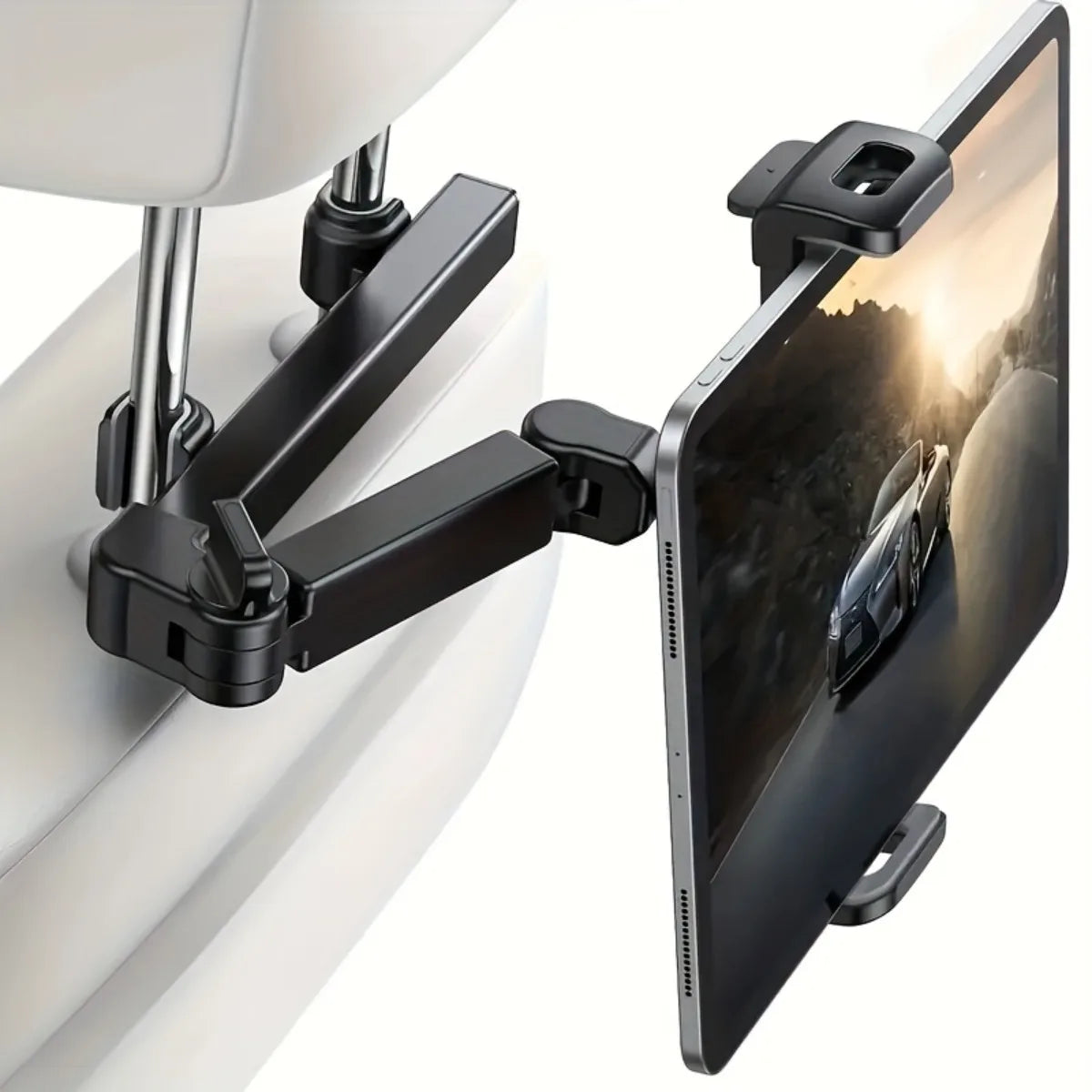 Car Headrest Tablet Holder Adjustable Mount for iPad and 4.7–12.9" Devices