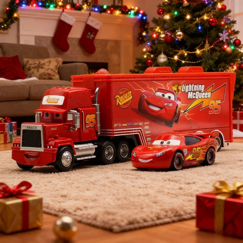 Lightning McQueen Cars Truck Set Racing Toy Gift for Boys